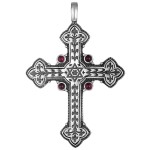 925 Sterling Silver Scout Fleur-de-Lis Cross Pendant
